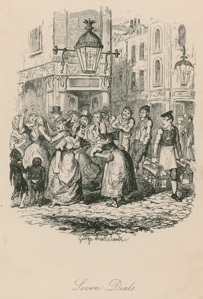 Seven Dials, London von George Cruikshank